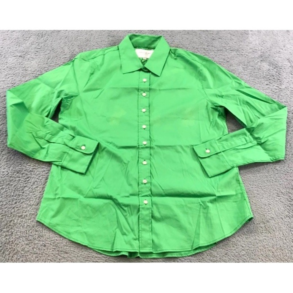 The Shirt by Rochelle Behrens Top Womens XLarge Button Up Green Essential Casual
